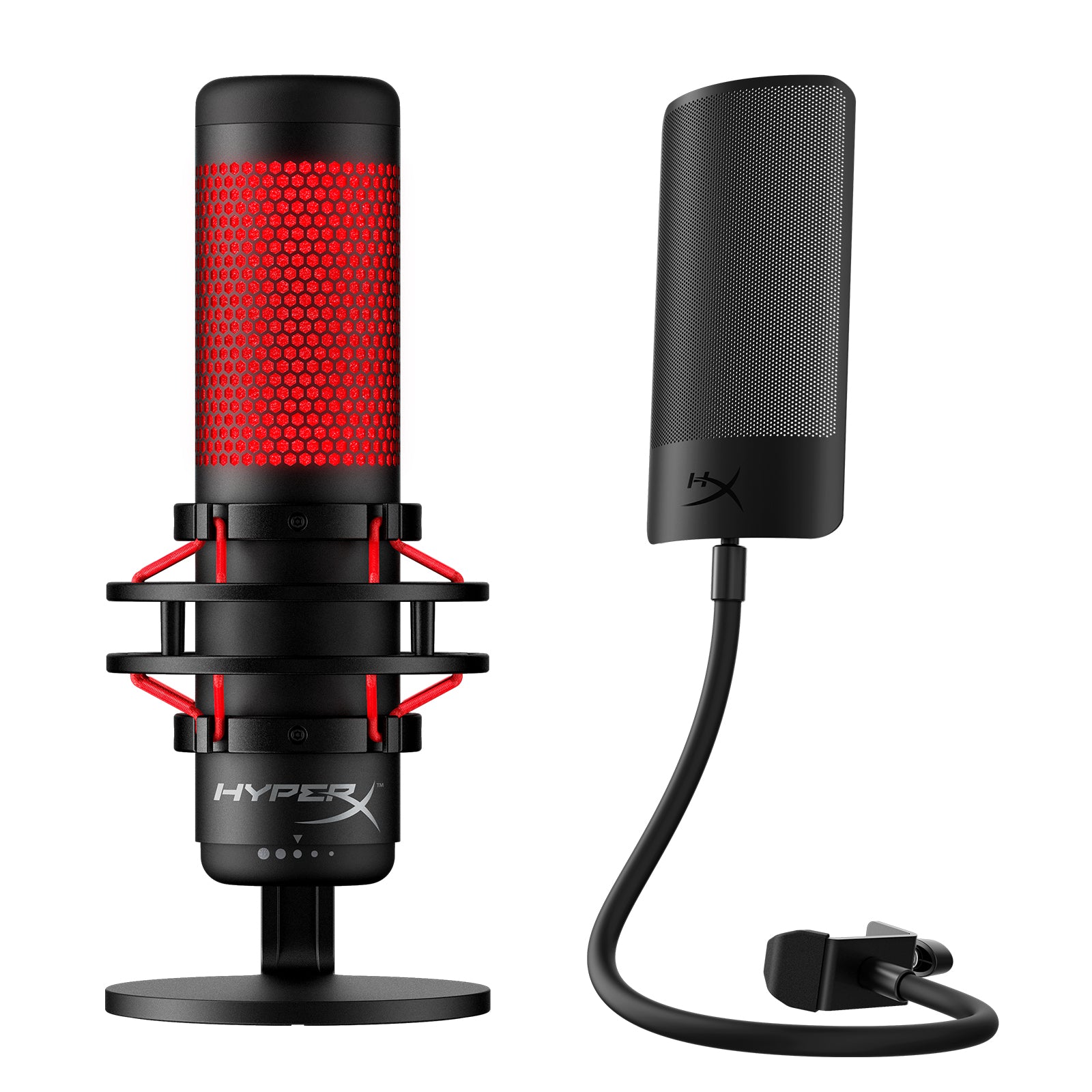 HyperX Bundle - QuadCast Microphone, Shield Pop Filter