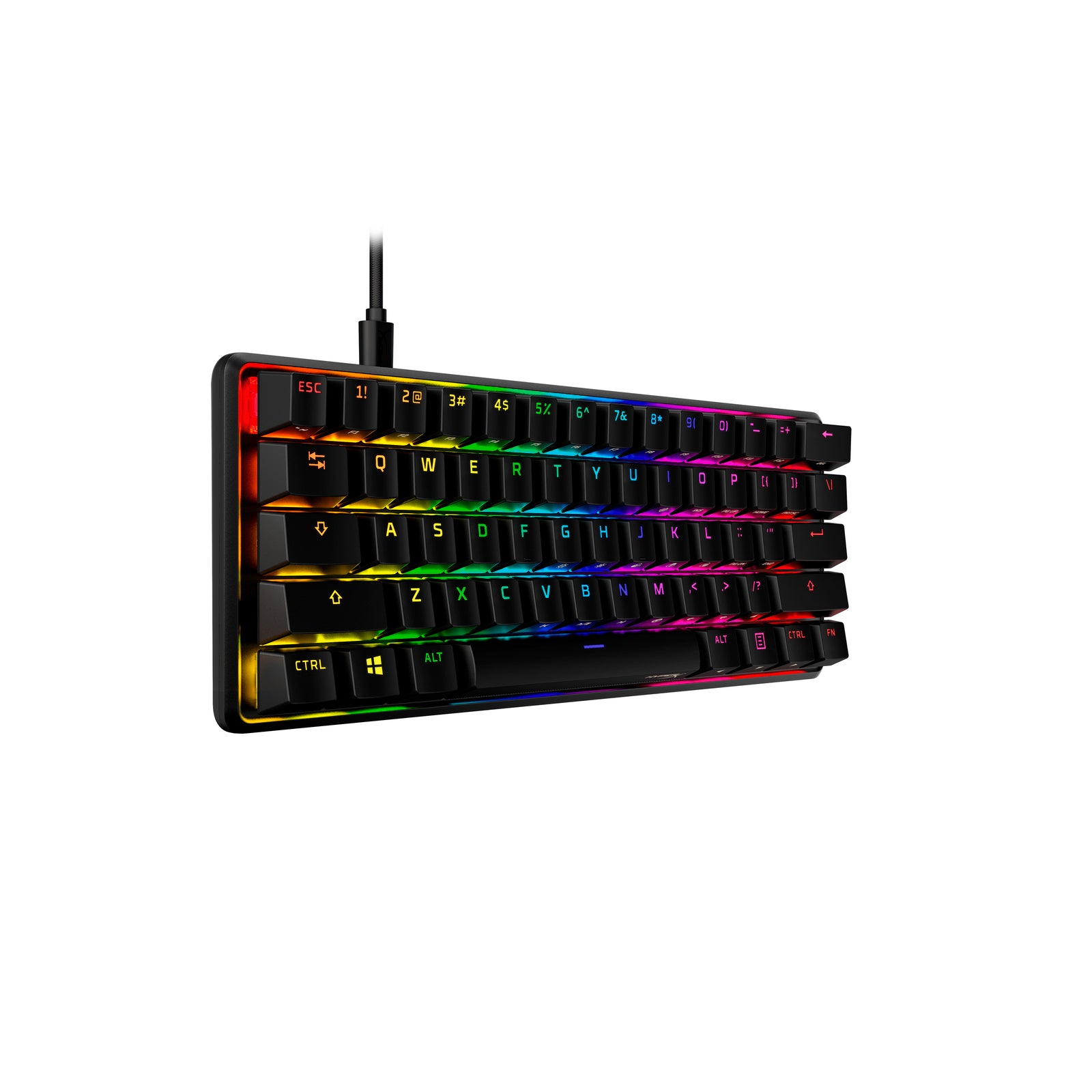 Wired Gaming Keyboard RGB Backlit Portable 60% Tenkeyless Keypad Mechanical  Feel
