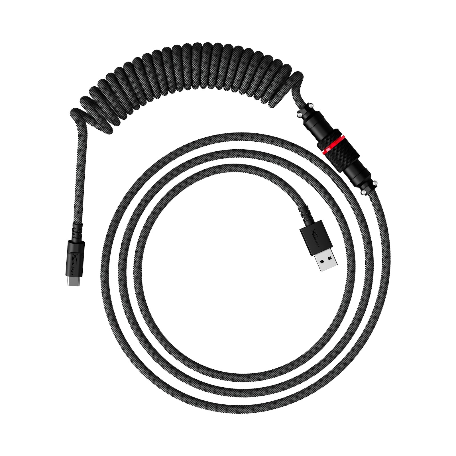 wooting 60he 本体 + HyperX コイルケーブルor純正ケーブル HyperX USB-C Coiled Cable