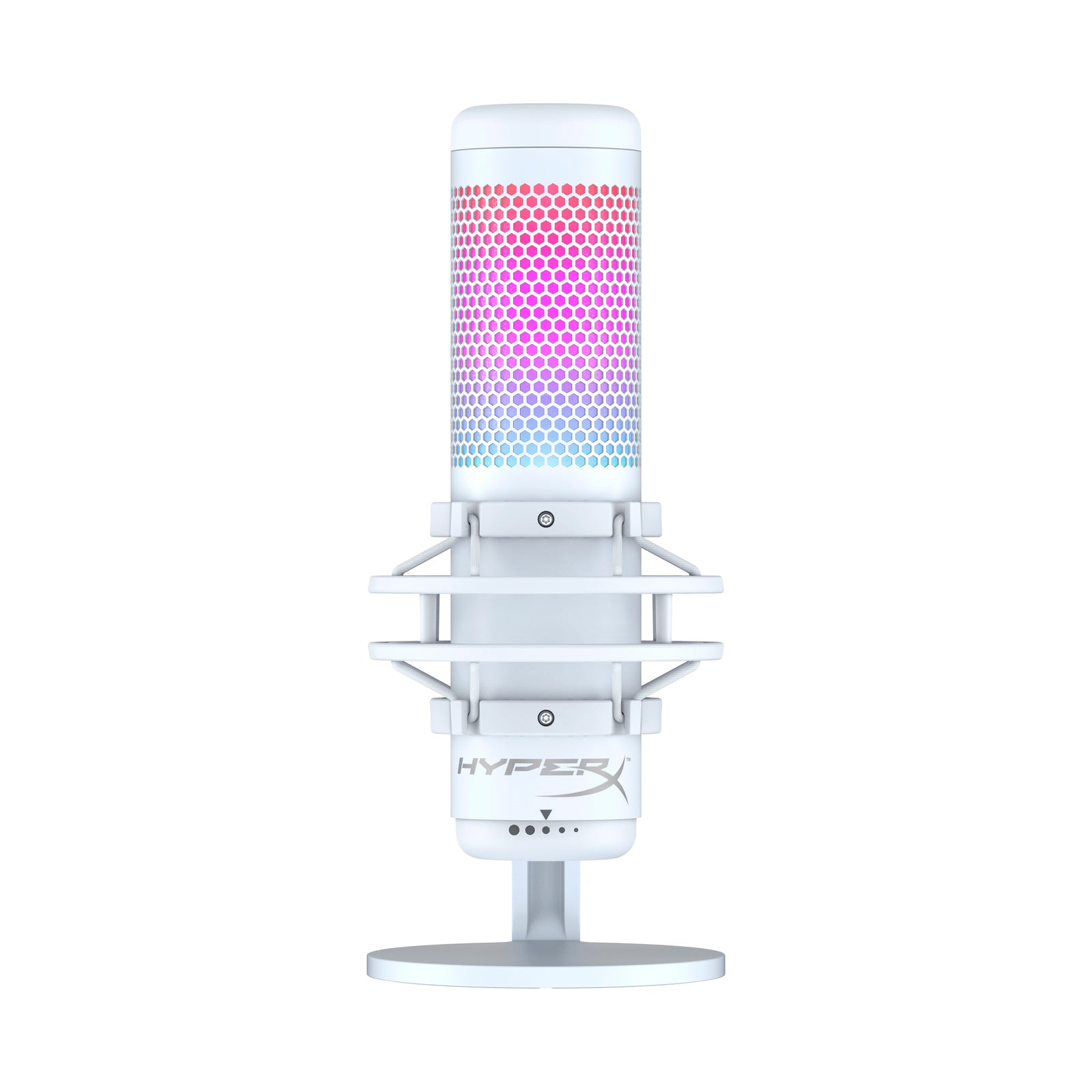 HyperX QuadCast S - USB Microphone - White-Grey