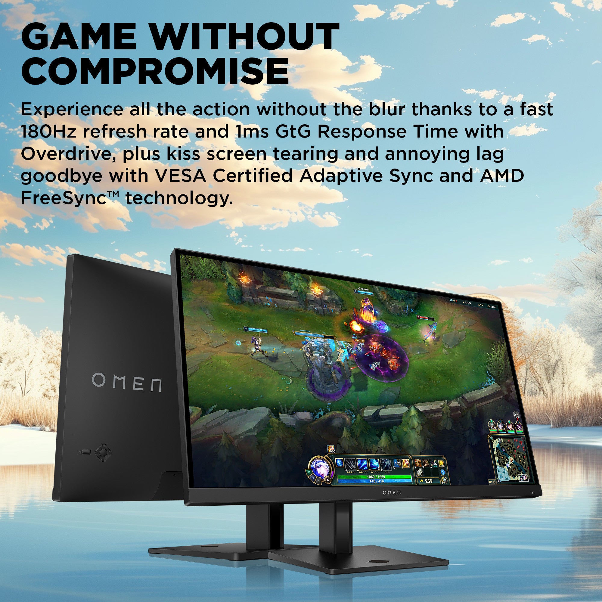 OMEN 27 inch FHD 180Hz Gaming Monitor - OMEN 27 G2 - 02