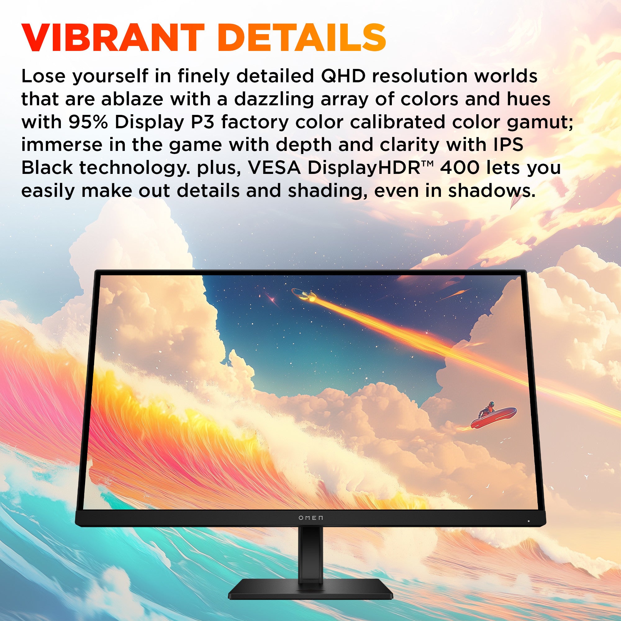 OMEN 27 inch QHD 280Hz Gaming Monitor - OMEN 27qs G2 - 04