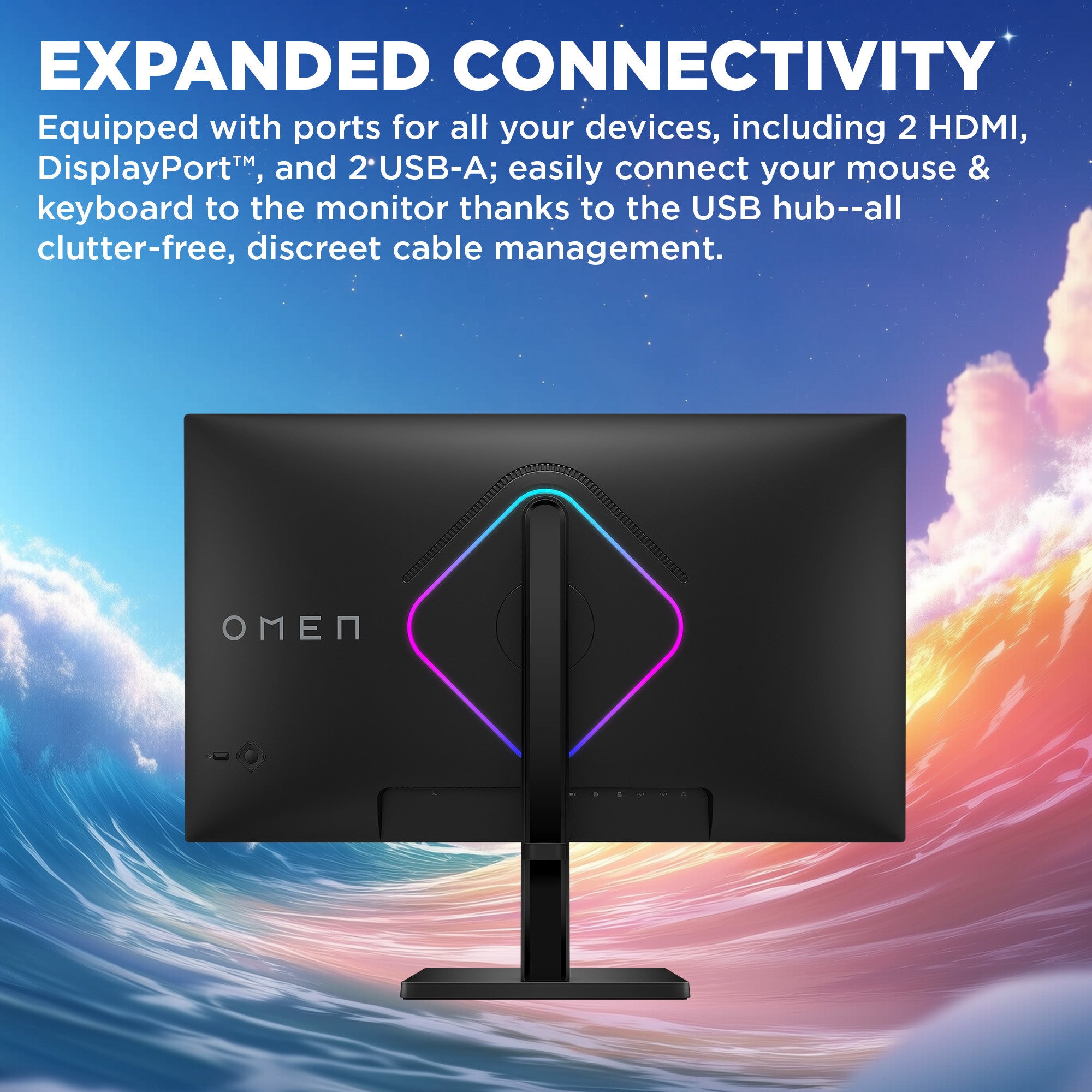 OMEN 27 inch QHD 280Hz Gaming Monitor - OMEN 27qs G2 - 05