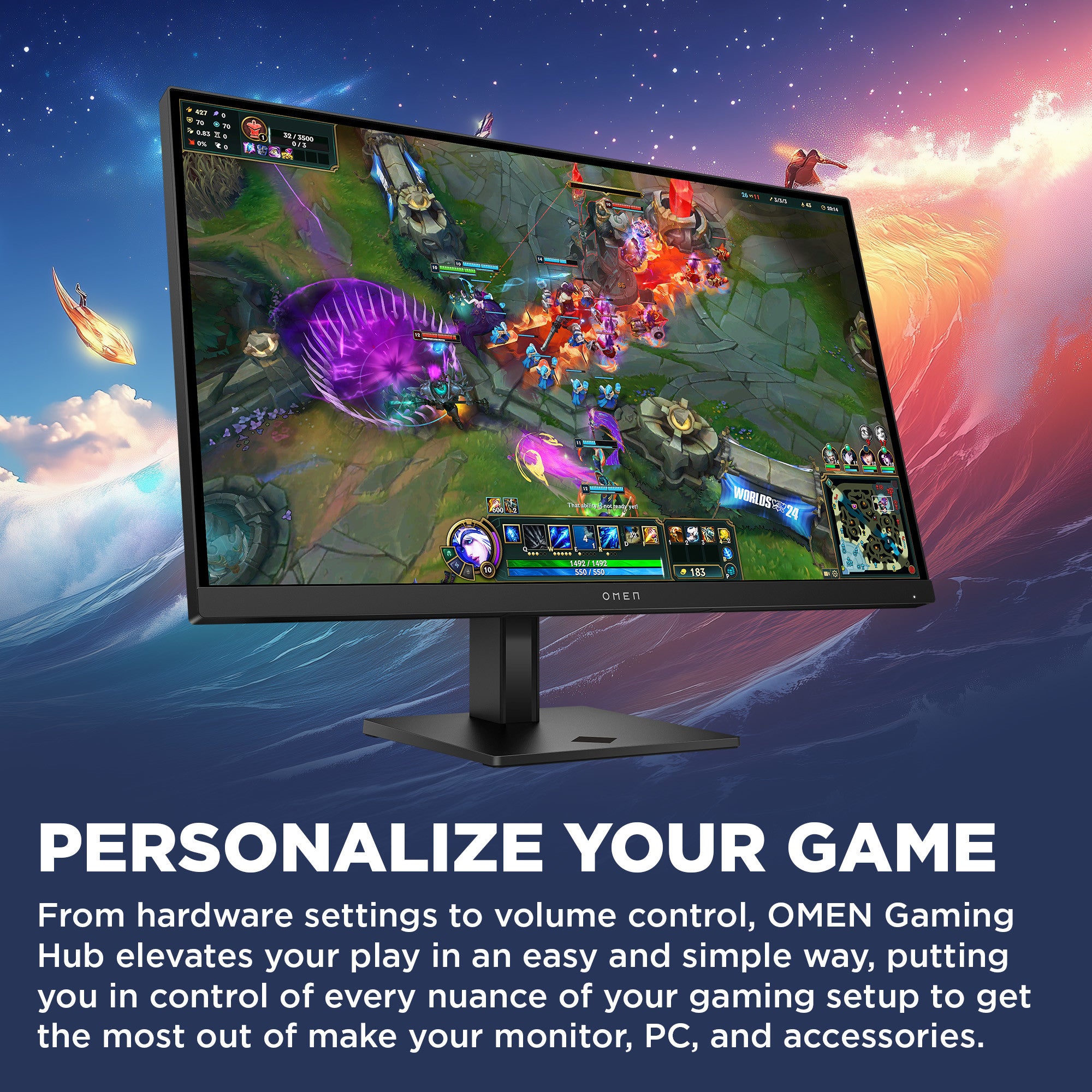 OMEN 27 inch QHD 280Hz Gaming Monitor - OMEN 27qs G2 - 08