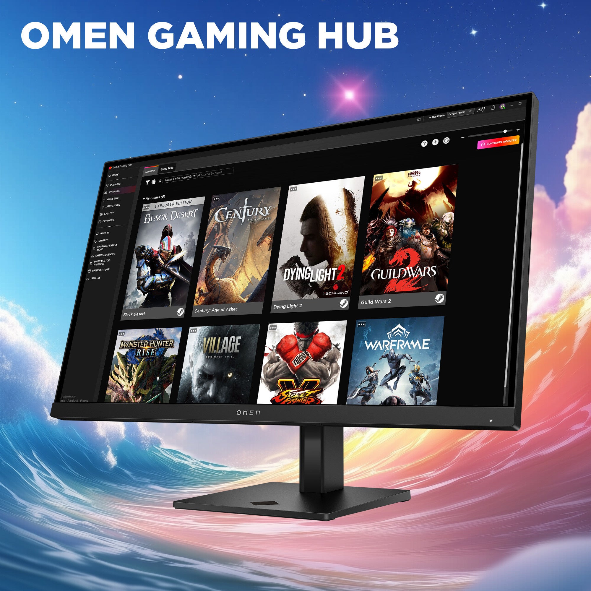 OMEN 27 inch QHD 280Hz Gaming Monitor - OMEN 27qs G2 - 09