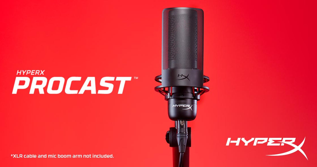 HyperX Announces HyperX ProCast XLR Microphone with Gold-Sputtered Large Diaphragm Condenser for Professional-Grade Recording