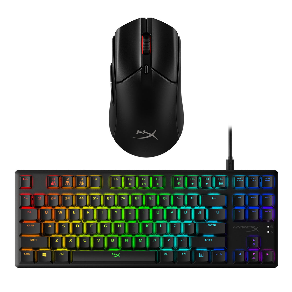 HyperX Bundle - Alloy Origins Core Keyboard, Pulsefire Haste 2 Wireless Mouse