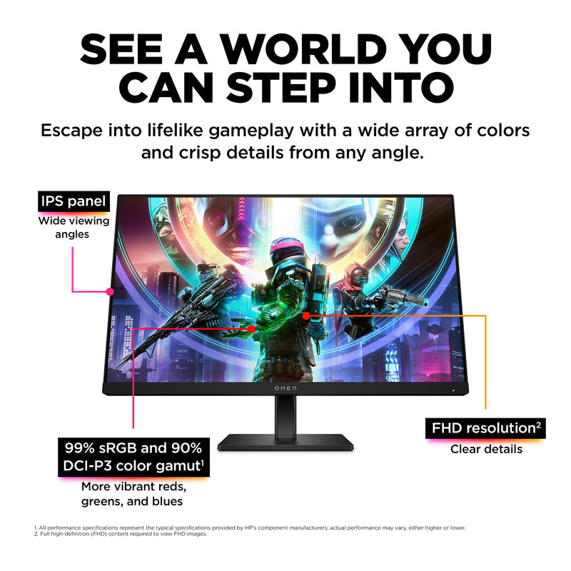 OMEN by HP 23.8 inch FHD 165Hz Gaming Monitor - OMEN 24 - 03