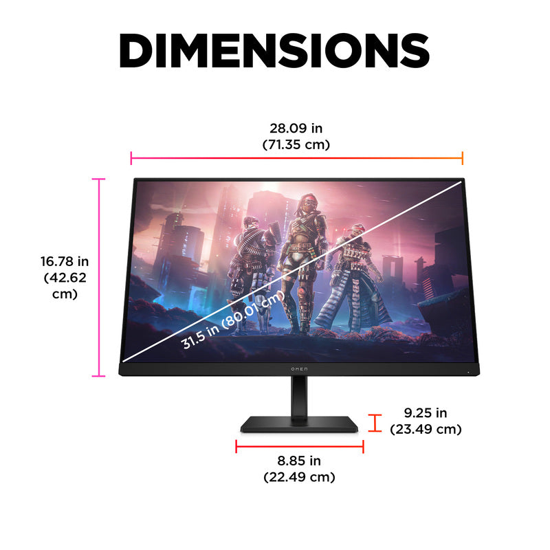 OMEN by HP 31.5 inch QHD 165Hz Gaming Monitor - OMEN 32q - 07