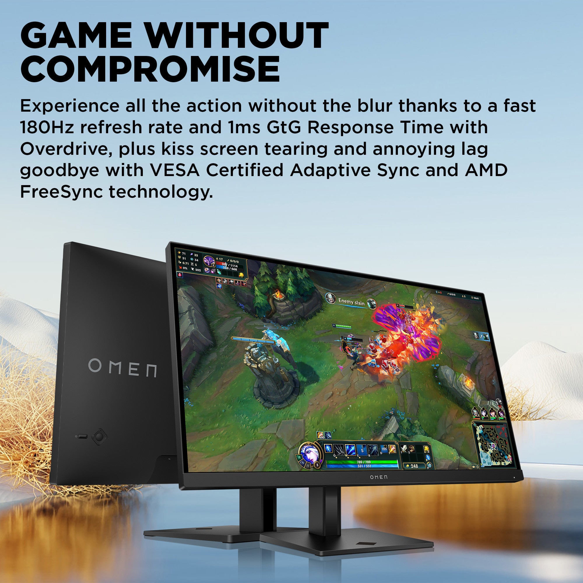 OMEN 27 inch QHD 180Hz Gaming Monitor - OMEN 27q G2