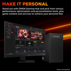OMEN 35L Gaming Desktop GT17-0050m PC, Windows 11 Home, AMD Ryzen™ 7, 32GB RAM, 1TB SSD, NVIDIA® GeForce RTX™ 5070 Ti, Stealth Black