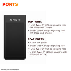 OMEN 35L Gaming Desktop GT17-0050m PC, Windows 11 Home, AMD Ryzen™ 7, 32GB RAM, 1TB SSD, NVIDIA® GeForce RTX™ 5070 Ti, Stealth Black