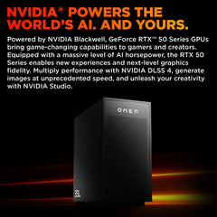OMEN 35L Gaming Desktop GT17-0050m PC, Windows 11 Home, AMD Ryzen™ 7, 32GB RAM, 1TB SSD, NVIDIA® GeForce RTX™ 5070 Ti, Stealth Black