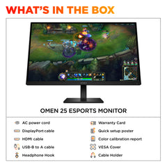 OMEN 24.5inch FHD 360Hz Gaming Monitor - OMEN 25 - 10