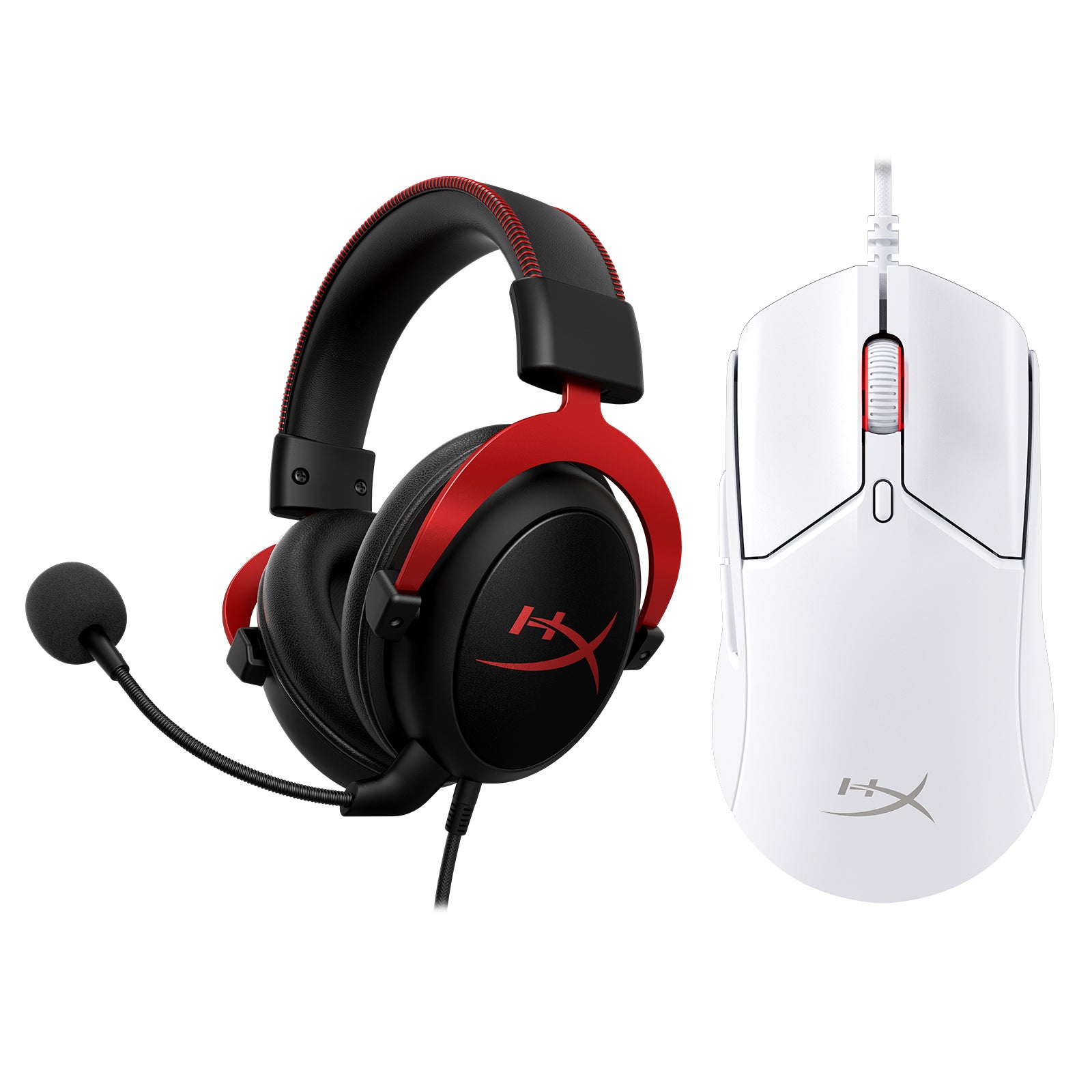 HyperX Bundle - Cloud II Wired Headset, Pulsefire Haste 2 Wired Mouse