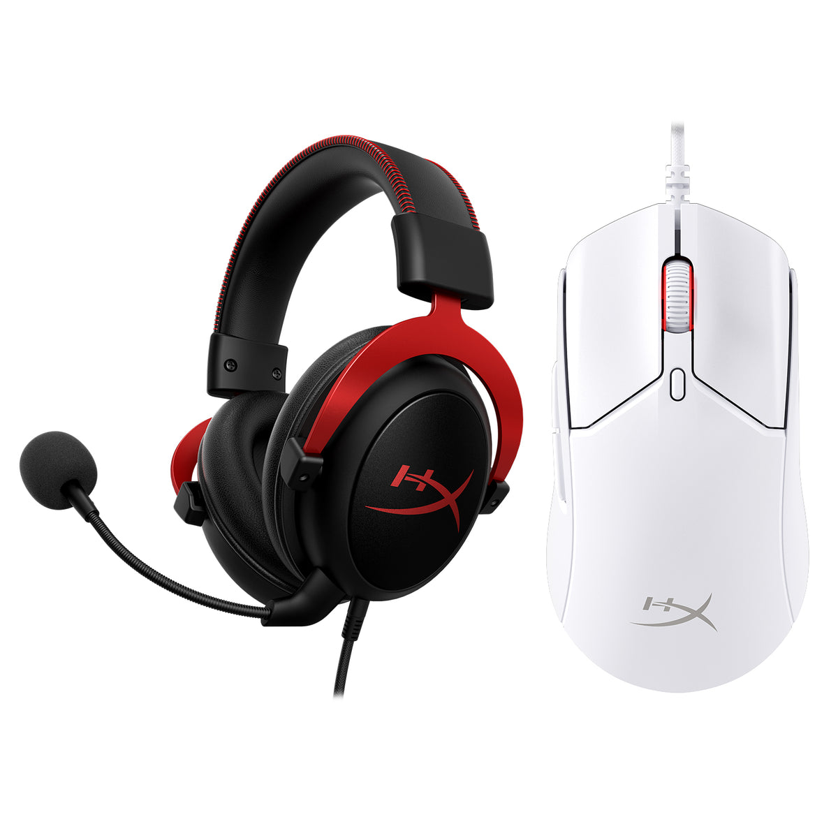 HyperX Bundle - Cloud II Wired Headset, Pulsefire Haste 2 Wired Mouse