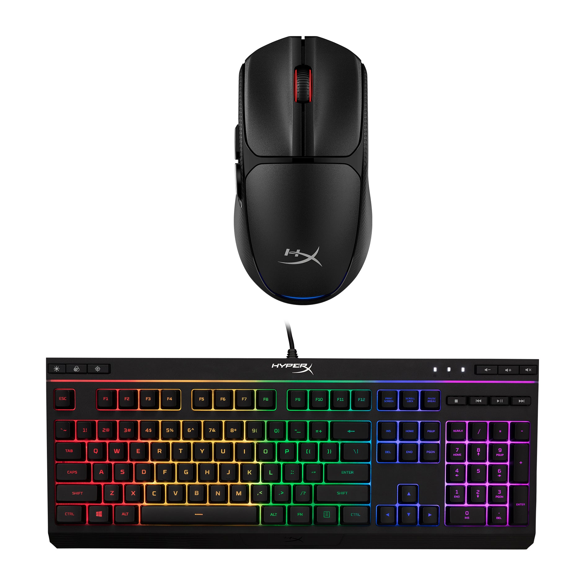 Hyperx Bundle Alloy Core Membrane Keyboard Pulsefire Fuse Wireless Mouse