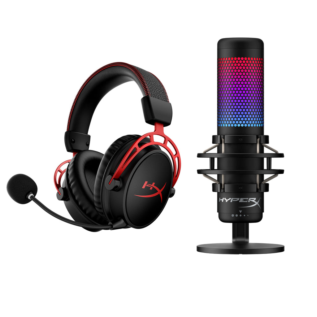 HyperX Bundle - Cloud Alpha Wireless Headset, QuadCast S Microphone ...