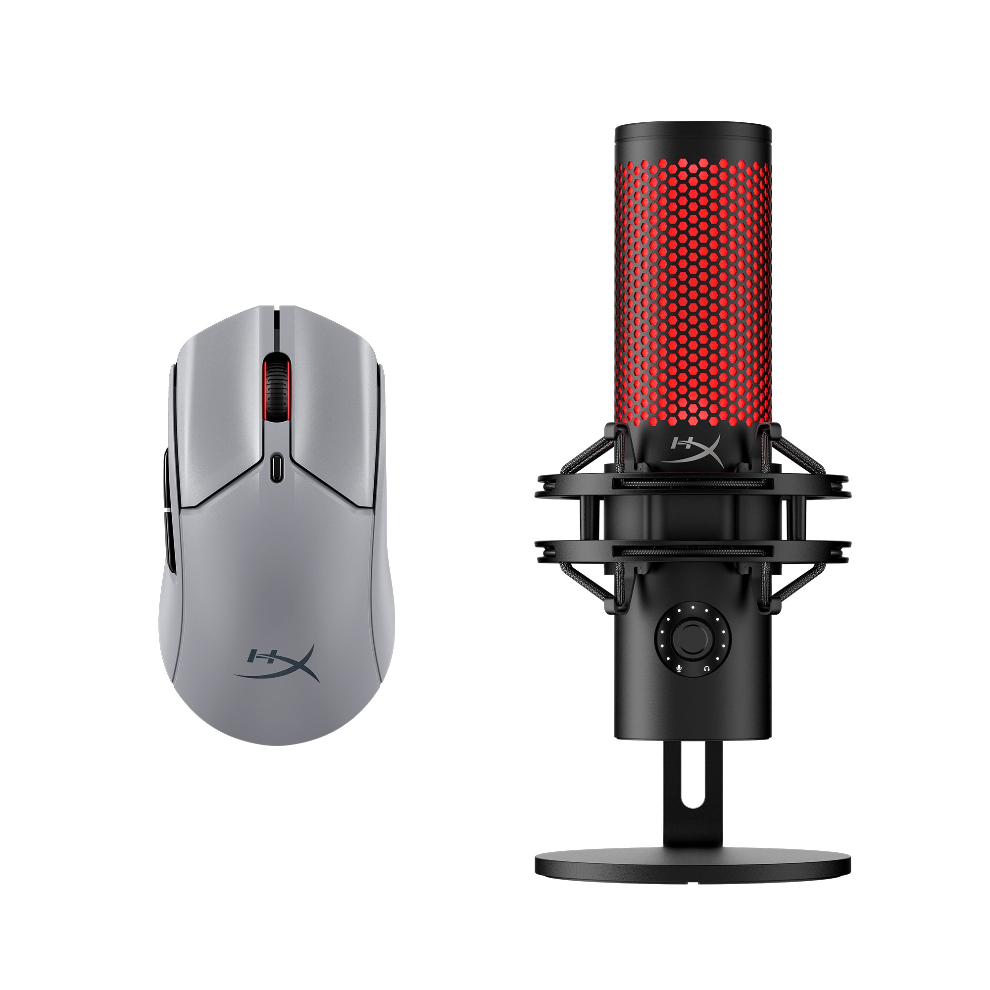 HyperX Bundle - QuadCast 2 Microphone, Pulsefire Haste 2 Pro