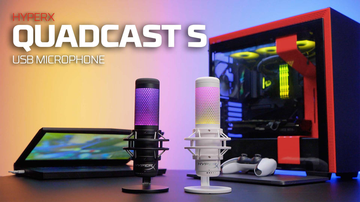 HyperX QuadCast S – USB Microphone – RGB Lighting - video