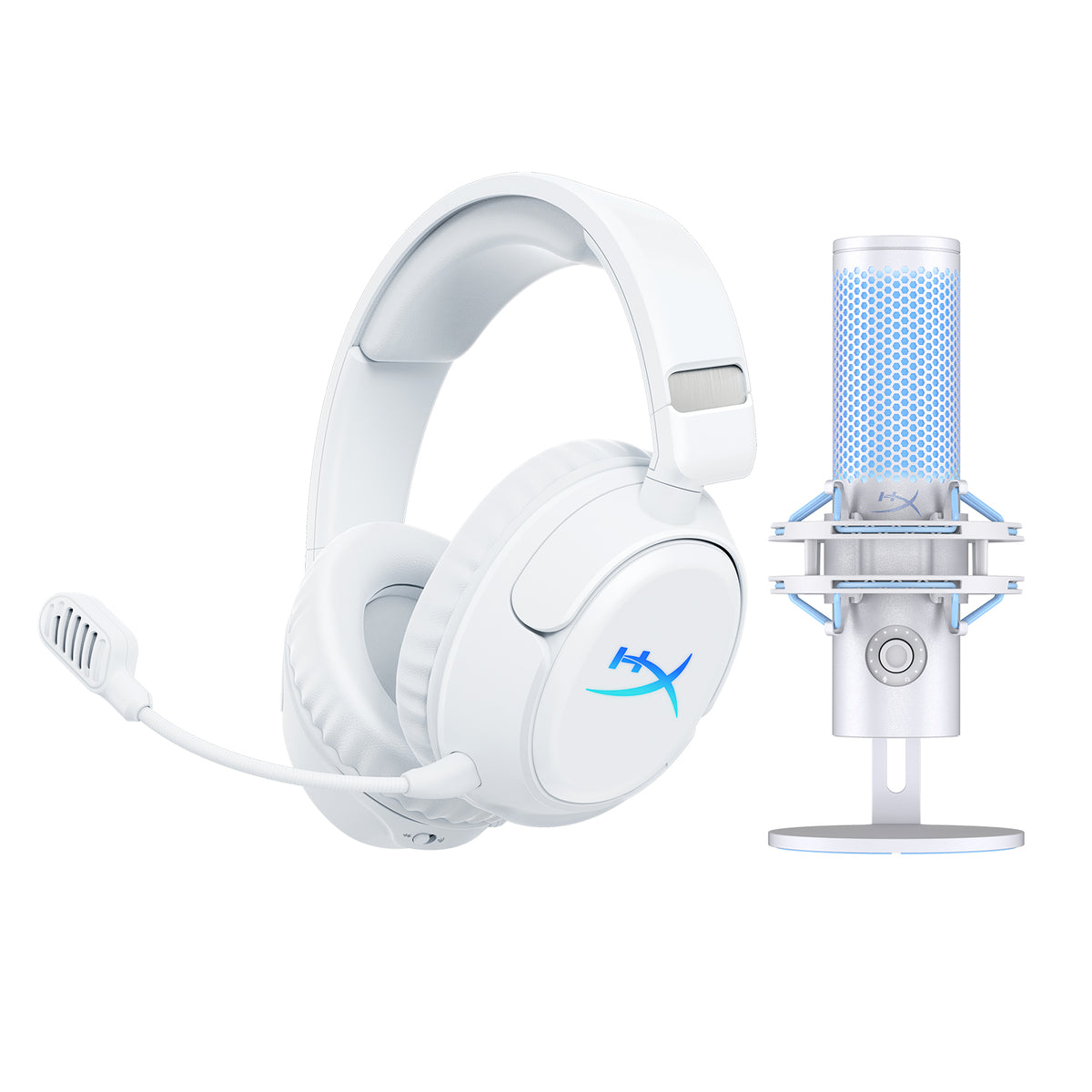 HyperX Bundle - Cloud Flight 2 Wireless Headset, QuadCast 2 Microphone