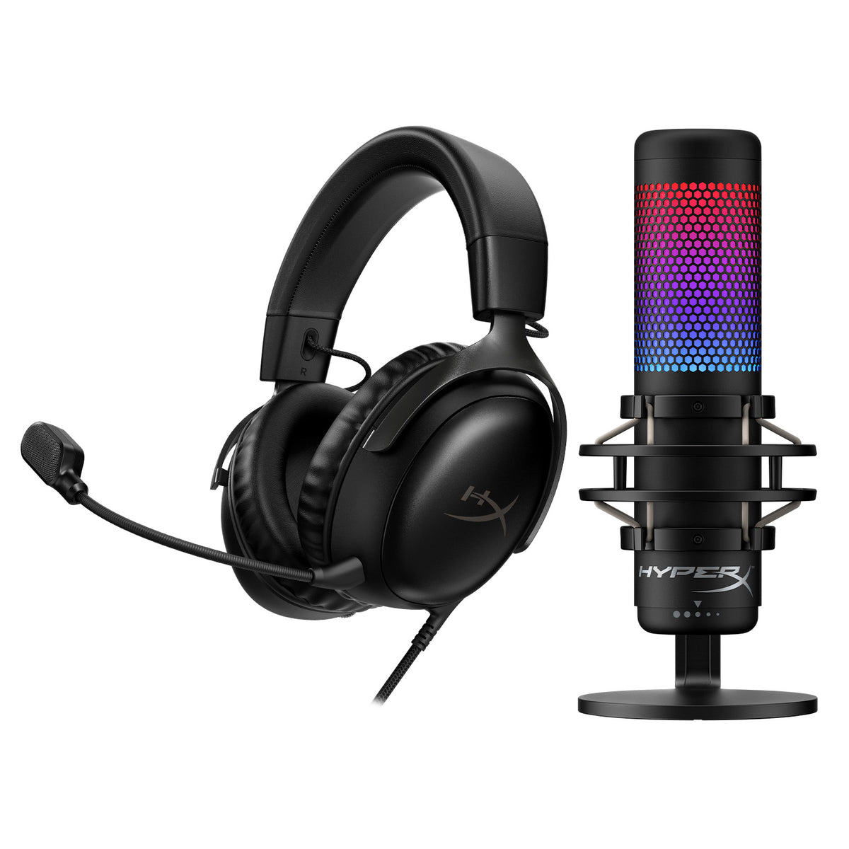 HyperX Bundle - Cloud III Wired Headset, QuadCast S Microphone