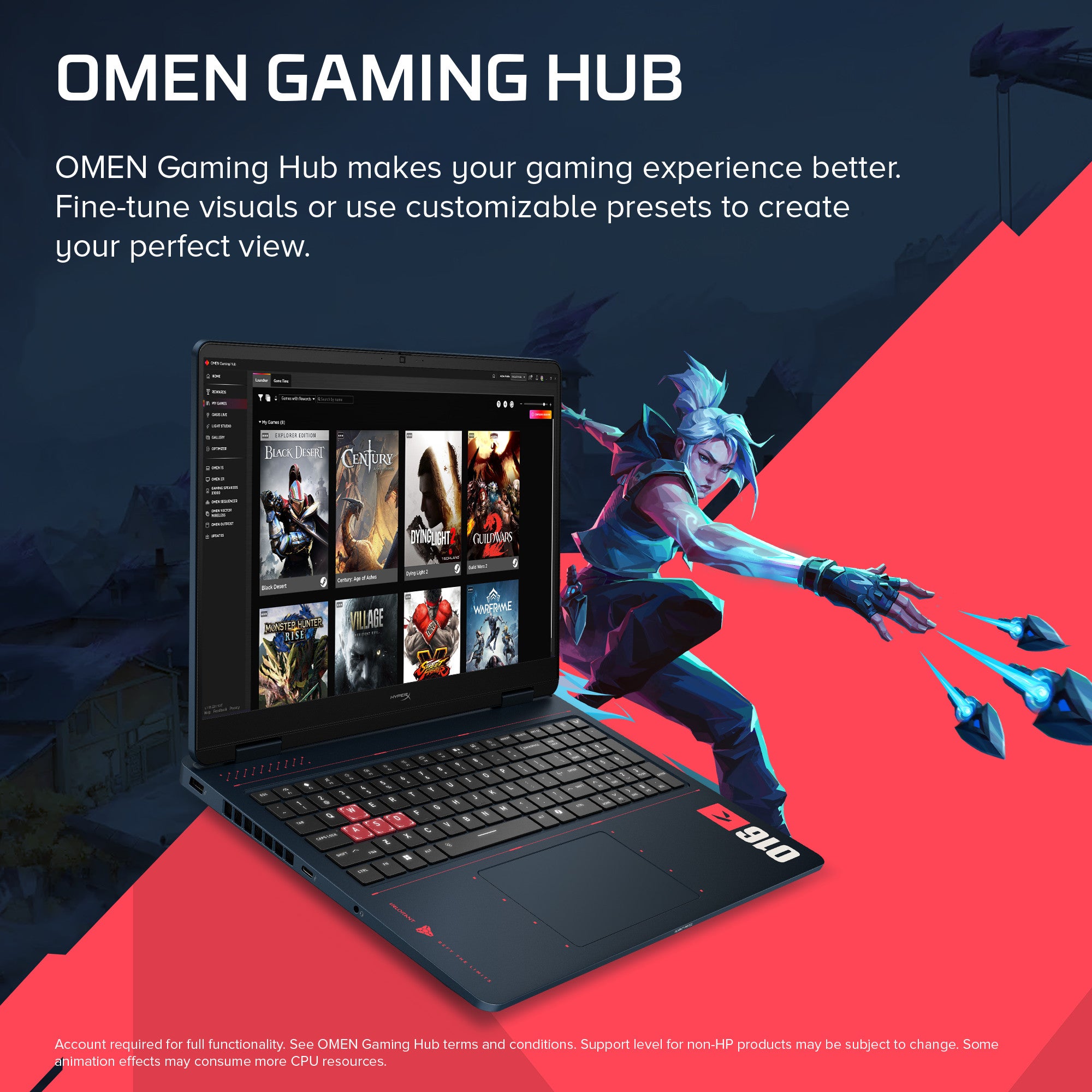 HyperX OMEN 16 inch Gaming Laptop PC 16-ap1931nr - 06