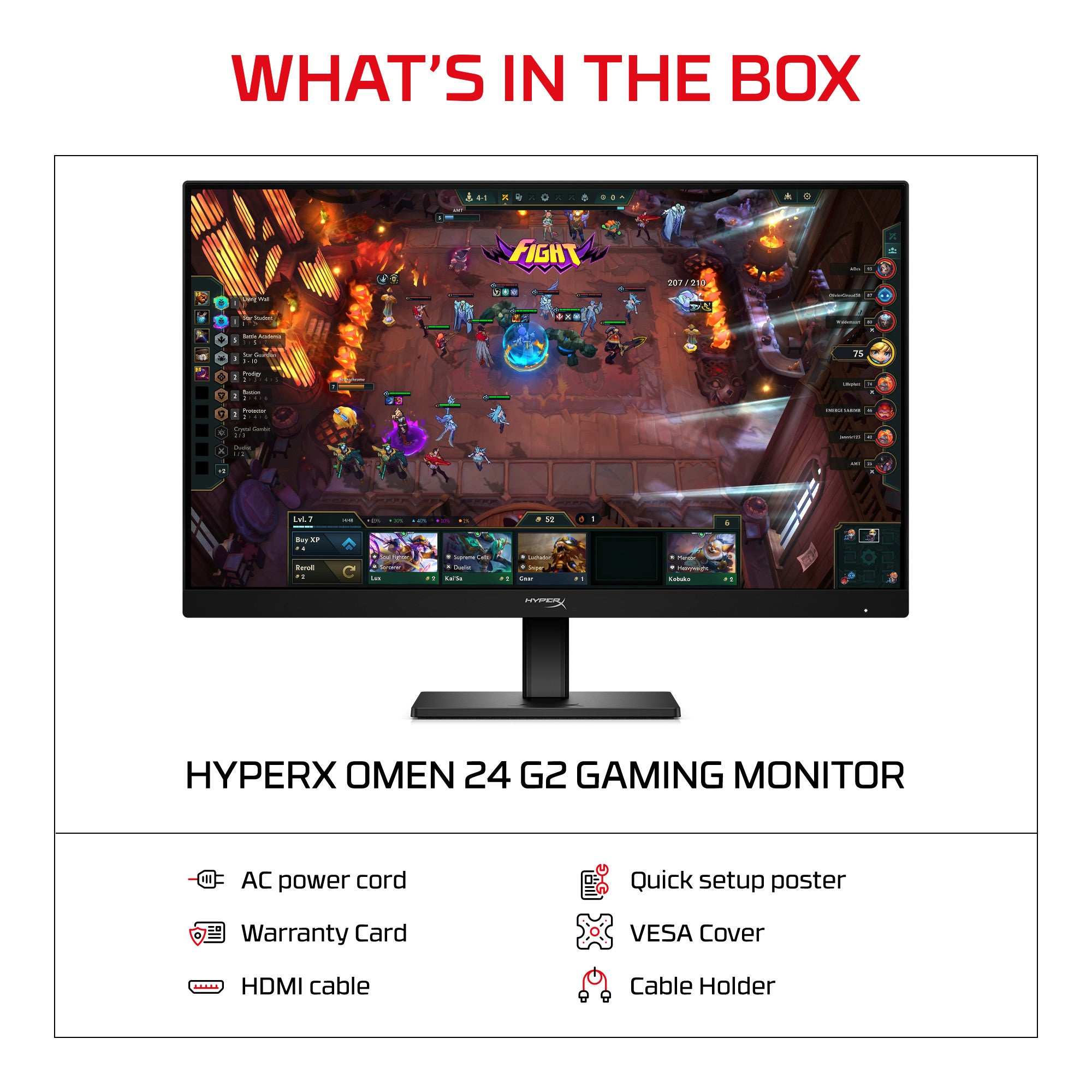 HyperX OMEN 23.8 inch FHD 180Hz Gaming Monitor - OMEN 24 G2 - 10
