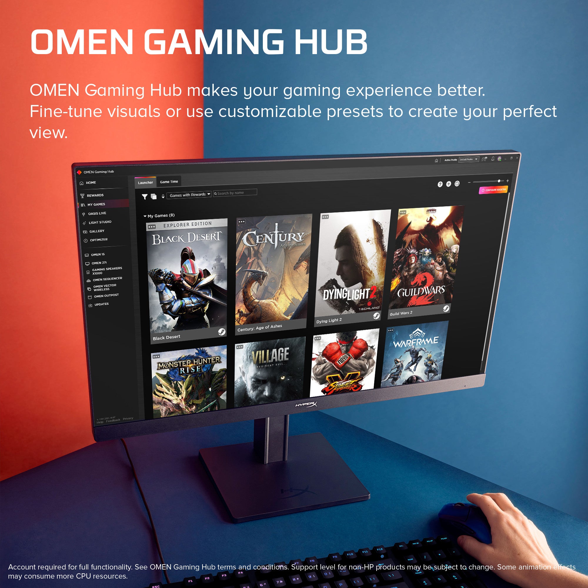 Hyperx Monitor Visuals HyperX OMEN 23.8 inch FHD 180Hz Gaming Monitor - OMEN 24 G2 – HyperX US