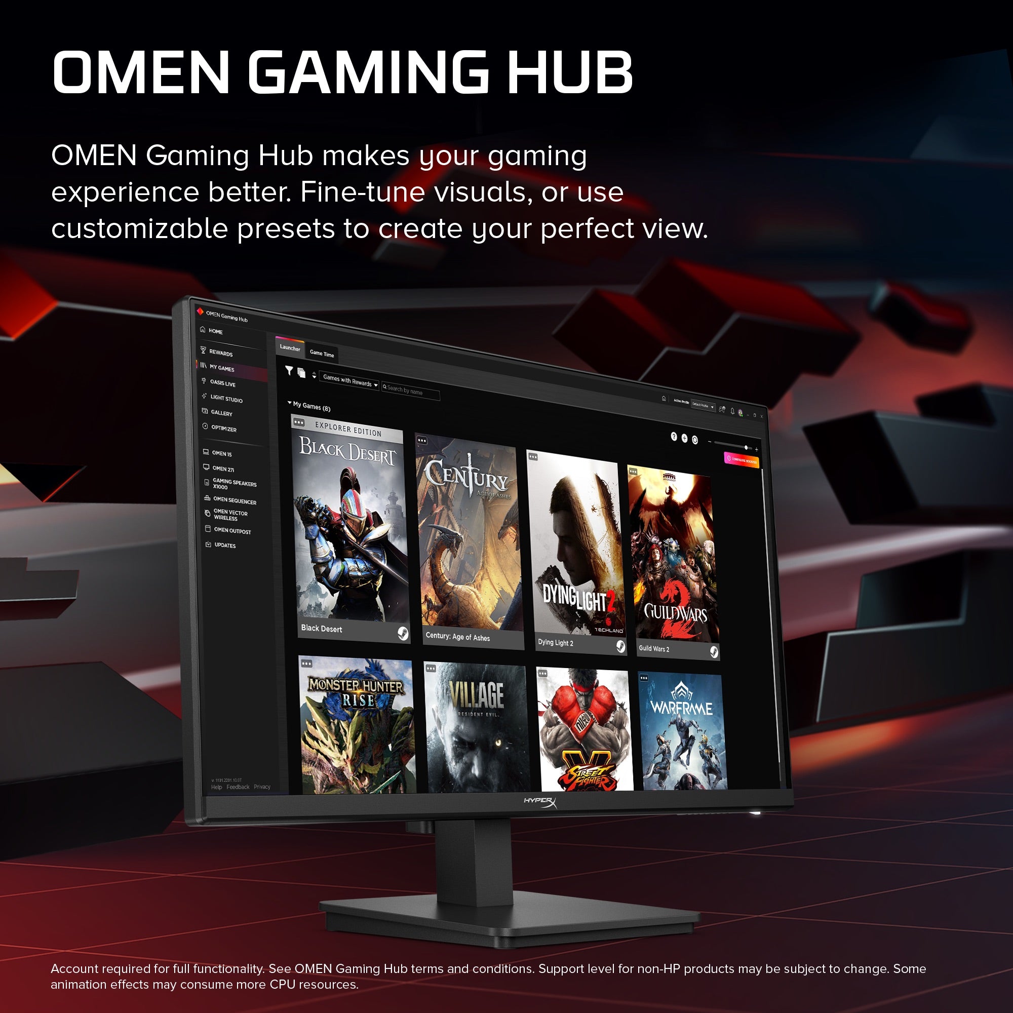 HyperX OMEN 23.8 inch FHD 240Hz Gaming Monitor - OMEN 24 G3 - 05