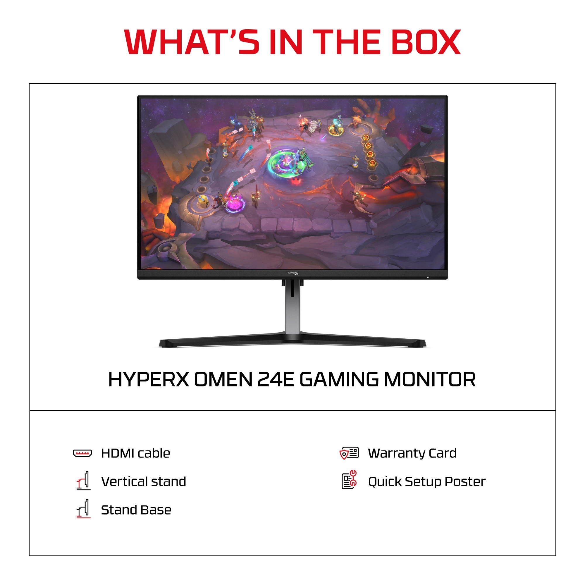 HyperX OMEN 23.8 inch FHD 144Hz Gaming Monitor - OMEN 24e - 10