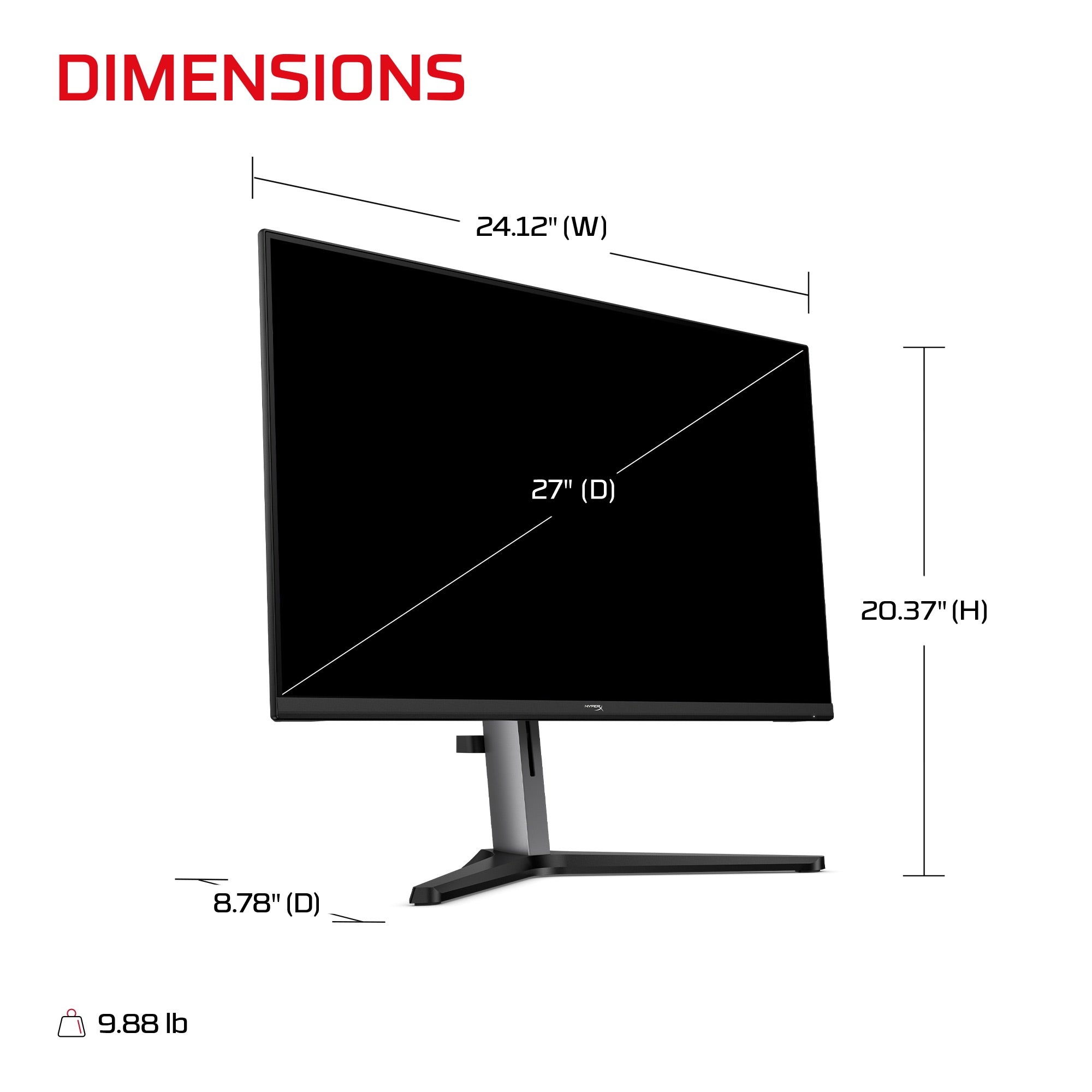HyperX OMEN 27 inch FHD 144Hz Gaming Monitor - OMEN 27e - 08