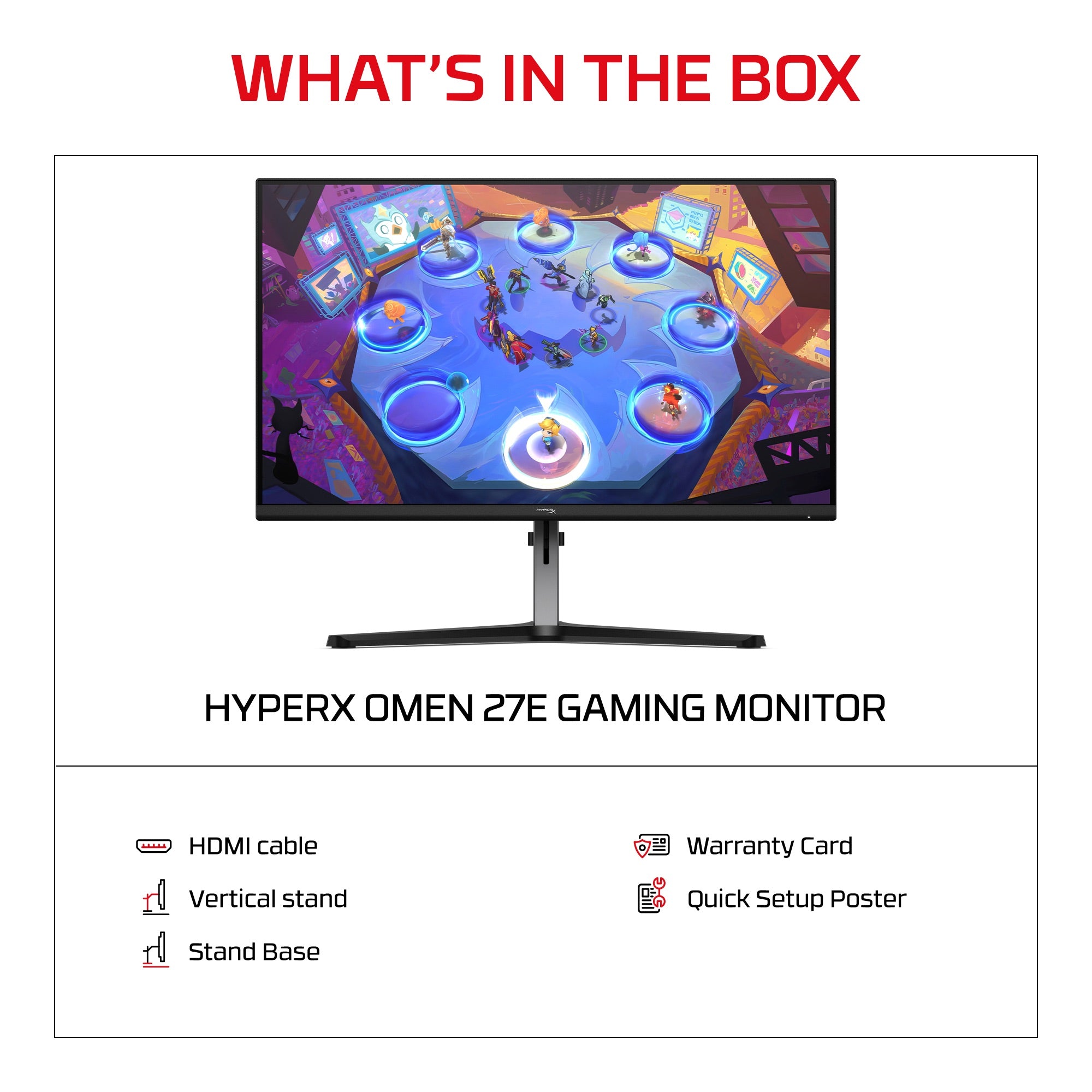 HyperX OMEN 27 inch FHD 144Hz Gaming Monitor - OMEN 27e - 10