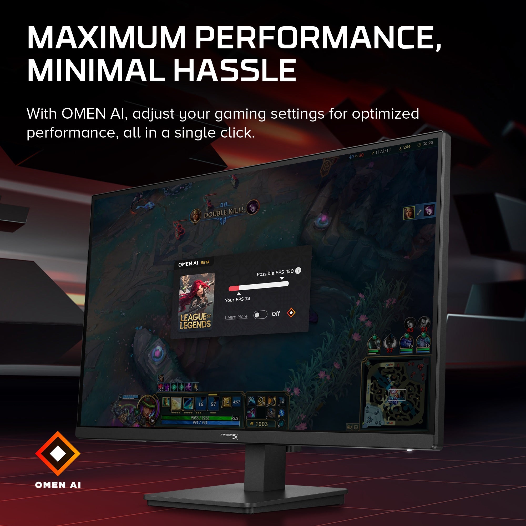 HyperX OMEN 27 inch QHD 240Hz Gaming Monitor - OMEN 27q  G3 - 06