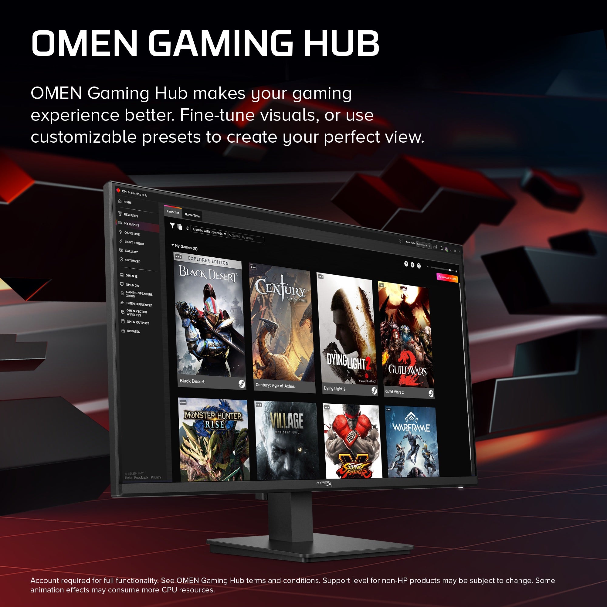 HyperX OMEN 31.5 inch QHD 200Hz Gaming Monitor - OMEN 32q  G3 - 05