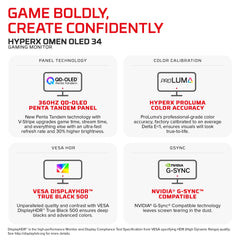 HyperX OMEN OLED 34 inch WQHD 360Hz Gaming Monitor - OMEN OLED 34 - 08