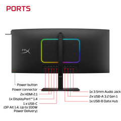 HyperX OMEN OLED 34 inch WQHD 360Hz Gaming Monitor - OMEN OLED 34 - 10