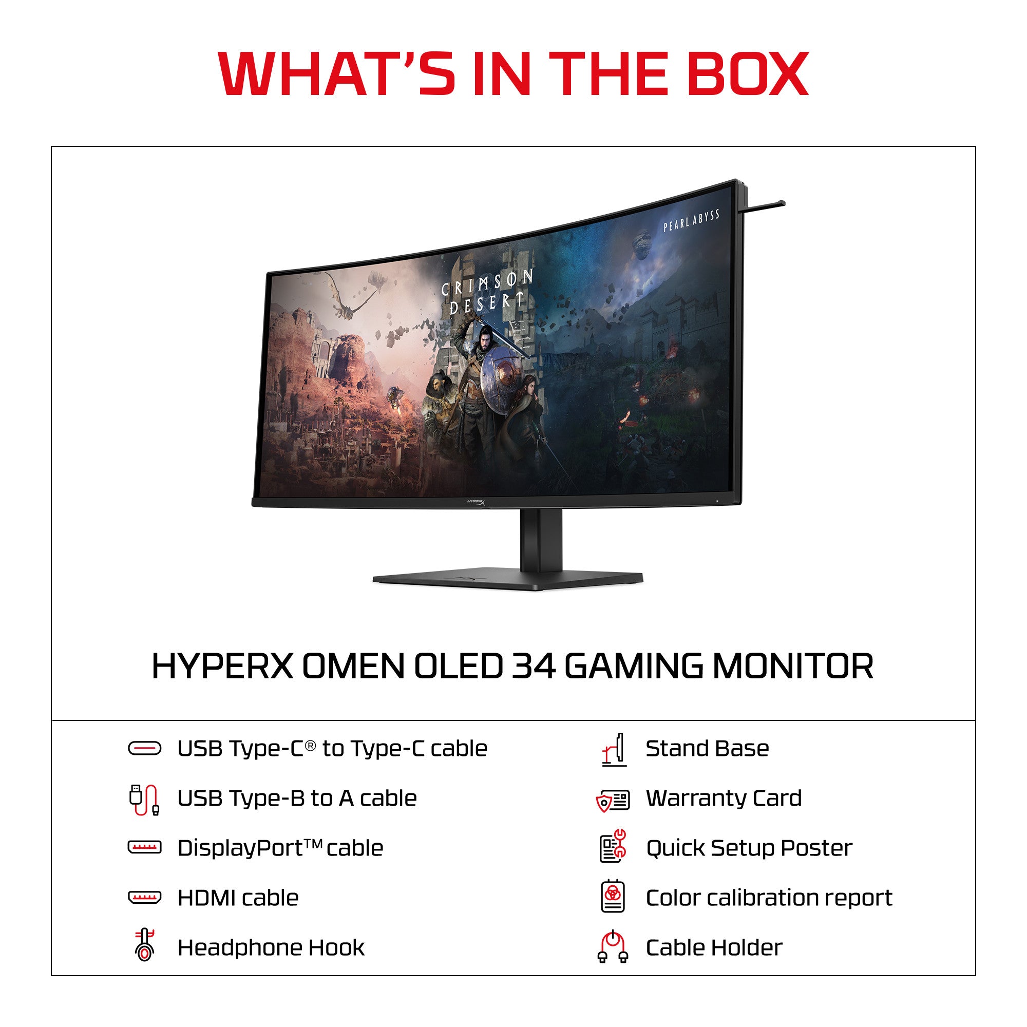 HyperX OMEN OLED 34 inch WQHD 360Hz Gaming Monitor - OMEN OLED 34 - 11