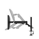 HyperX Armada 27 gaming monitor side view of monitor on single gaming mounts display various angle adjustments