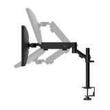 HyperX Armada 27 QHD Gaming Monitor with arm showing the left hand side view featuring ergonomics