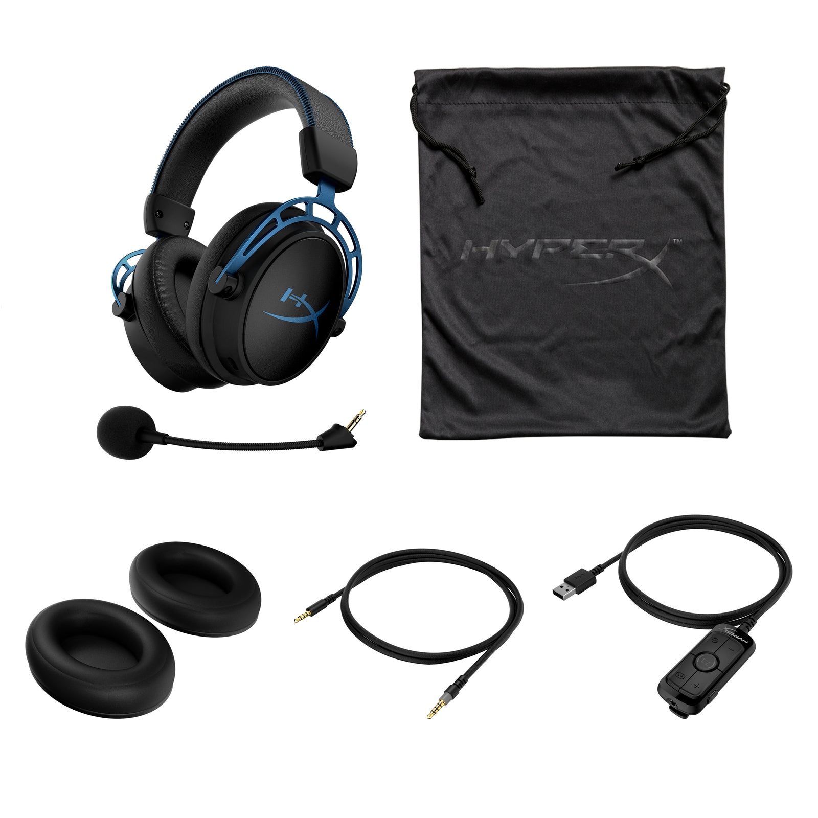  HyperX Cloud Alpha S - PC Gaming Headset, 7.1 Surround Sound,  Adjustable Bass, Dual Chamber Drivers, Chat Mixer, Breathable Leatherette,  Memory Foam, and Noise Cancelling Microphone – Blackout : Everything Else