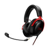 HyperX Cloud III Red Angled View Highlighting the Detachable Microphone