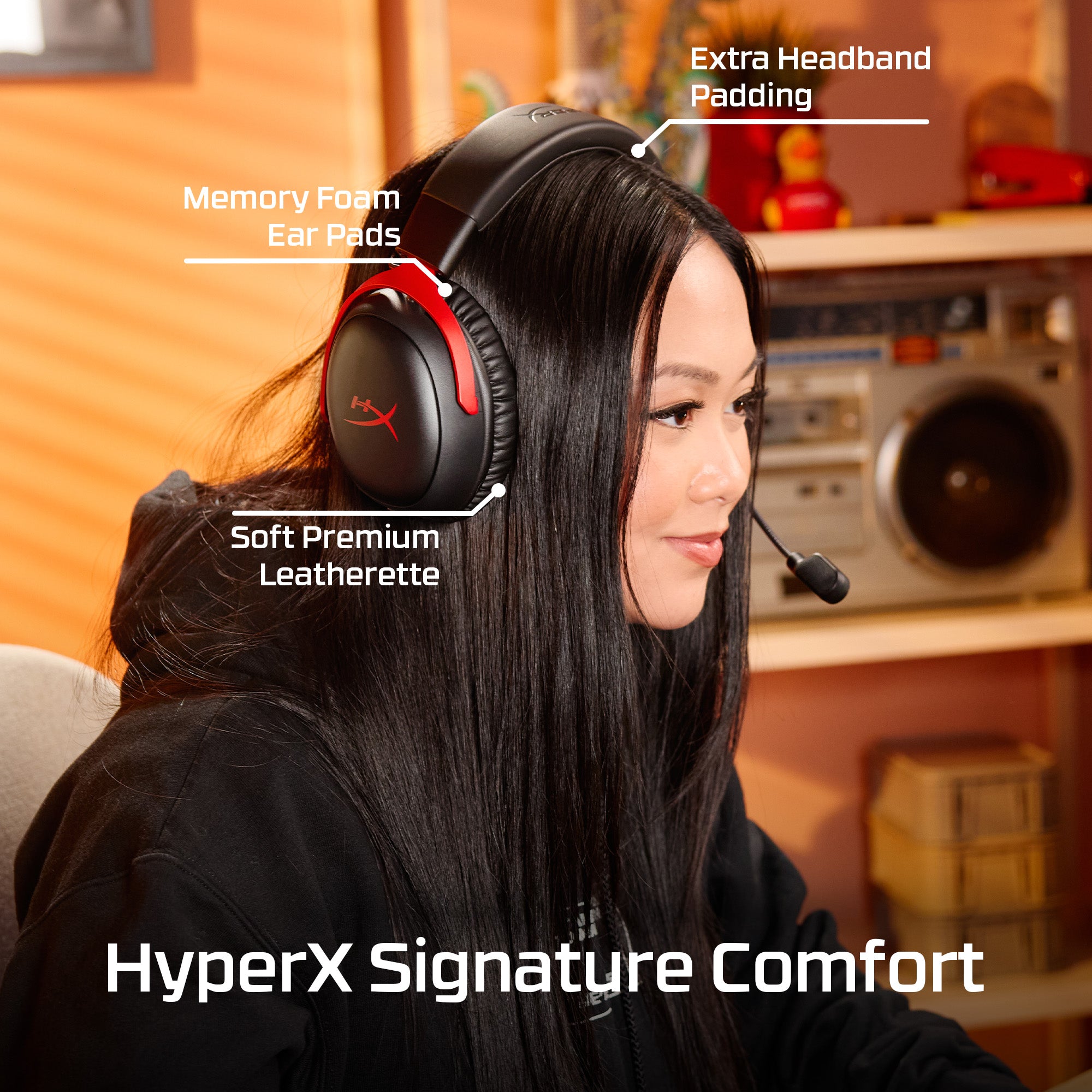 HyperX Cloud III S Wireless - Gaming Headset (Black) - 05