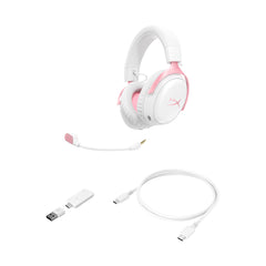 HyperX Cloud III S - Wireless Gaming Headset (White/Pink) - 08