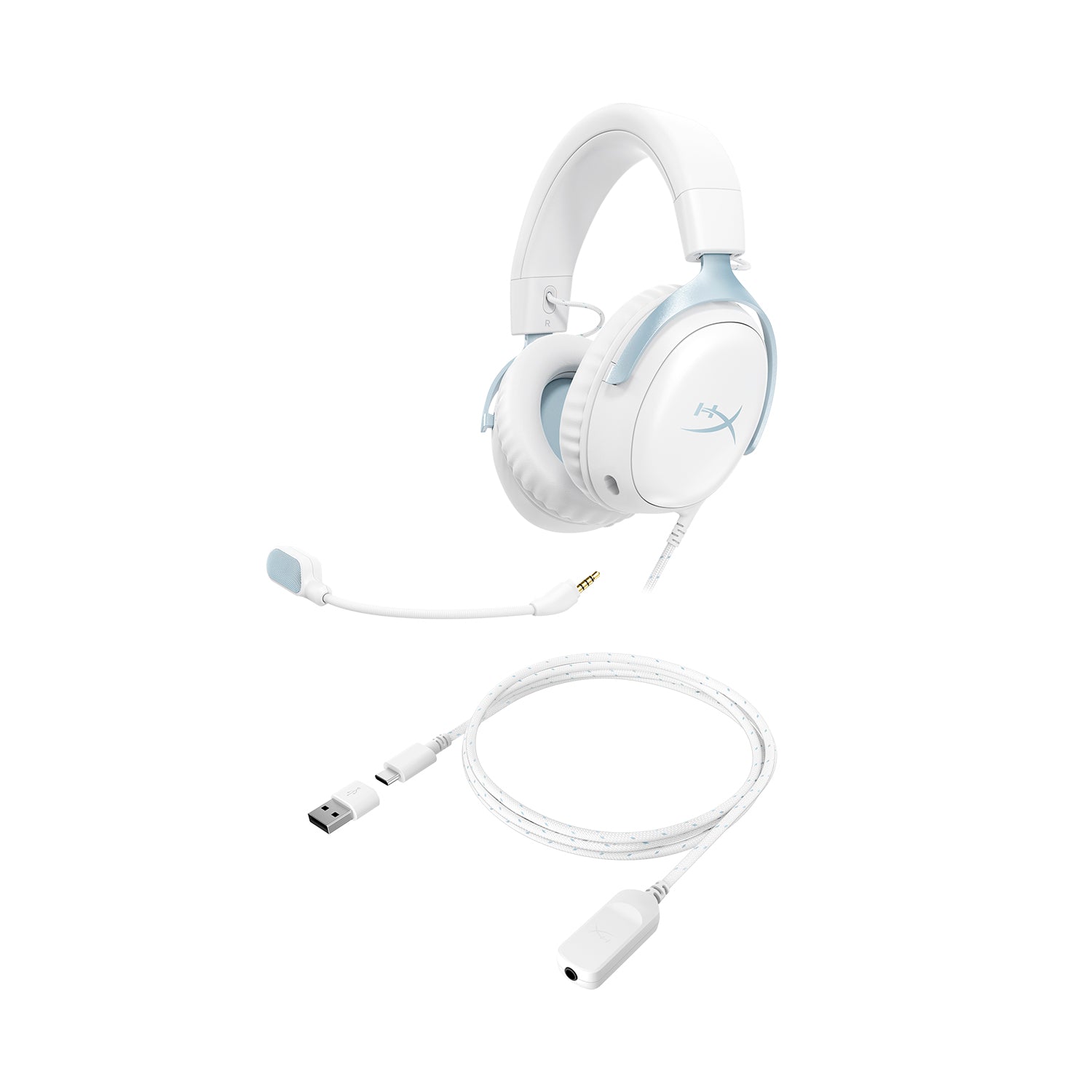 HyperX Cloud III - Gaming Headset (White/Blue) - 07