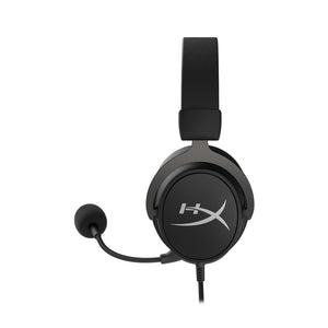 Left facing view of HyperX Cloud MIX Bluetooth Wireless gaming headset feature detatchable microphone and extension cable