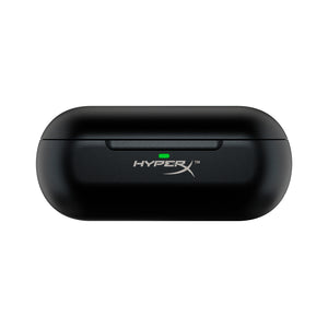 HyperX Cloud Mix Buds wireless headphones front view of charging case