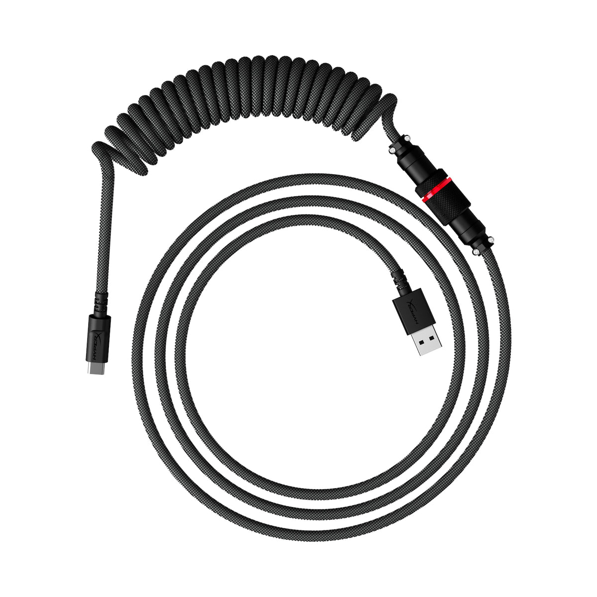 HyperX USB-C Coiled Cable Gray-Black - 01