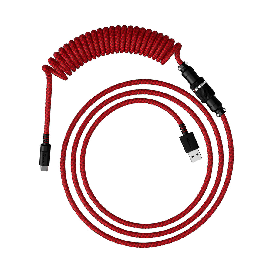 Main view of HyperX Coiled Cable in Red and Black