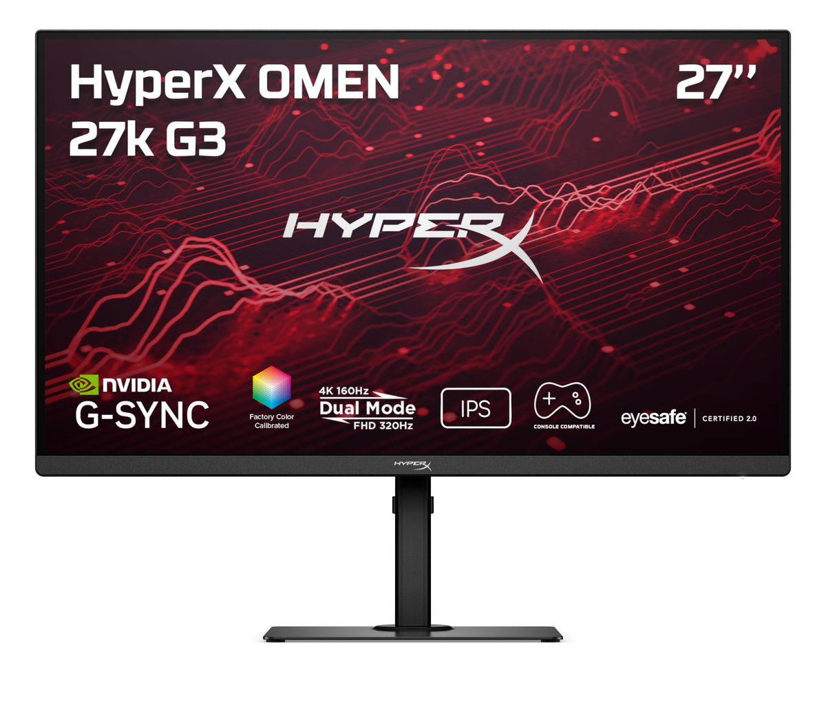 HyperX OMEN 27 inch UHD/FHD 160Hz/320Hz Dual Mode Gaming Monitor - OMEN 27k  G3 - 01